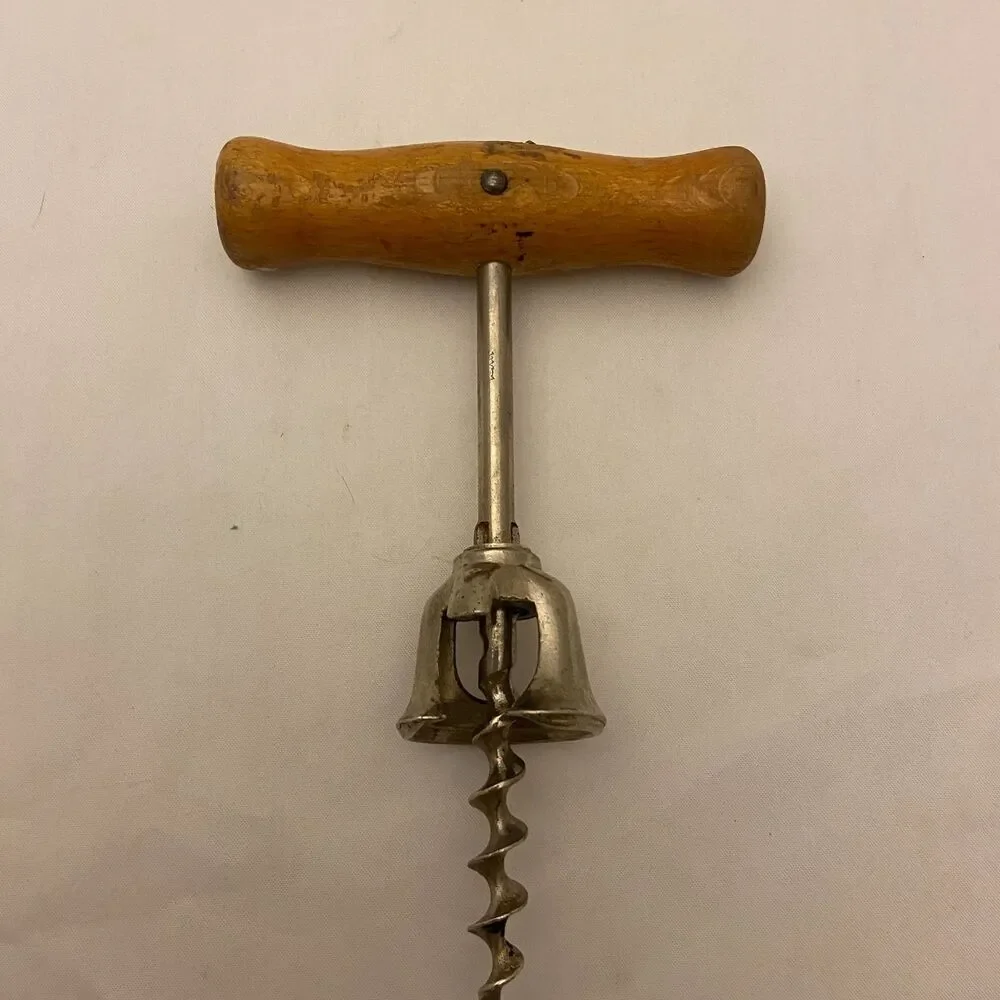 #6164 Wood Handle Cork Screw VTG